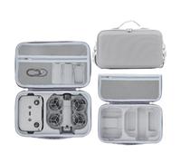 Custodia rigida per DJI Neo 2, custodia da viaggio di grande capacità, borsa portatile con tracolla per Neo2 Motion Fly More Combo, RC-N3, hub di ricarica della batteria e accessori, grigio