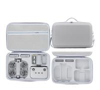 Custodia rigida per drone DJI Neo 2, custodia da viaggio portatile di grande capacità con tracolla per Neo2 Fly More Combo, RC-N3, hub di ricarica della batteria e accessori, grigio, Custodia rigida