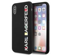 Custodia rigida per iPhone X Karl Lagerfeld, nera lucida