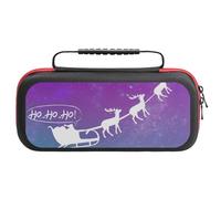 Custodia Rigida Per Nintendo Switch 2Santa Claus And Elk Under The Purple Stars Con 20 Tasche Per Giochi One Size