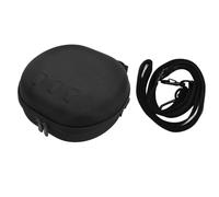 Custodia rigida per occhiali VR, custodia rigida in EVA antiurto con doppia cerniera, custodia protettiva di grande capacità per visori VR e accessori, include tracolla e spina (Nera)