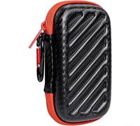 Custodia rigida per SSD portatile E30 E60 E61 E80 - Custodia protettiva antiurto in EVA con rete elastica, borsa da viaggio Jump Drive 12,5 cm (nero-PU)