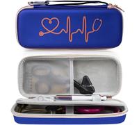 Custodia rigida per stetoscopio in PU ed EVA, progettata per ambienti e lavori sul campo EMS, con custodia protettiva e organizzazione degli accessori (blu)