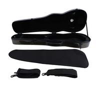 Custodia Rigida per Violino, Portatile, Fodera Ispessita Delicata, Dimensioni Standard, Robusta Scatola per Violino in Fibra di Carbonio con Igrometro per Prestazioni (Caffè)