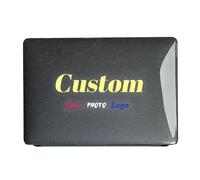 Custodia rigida personalizzata per MacBook Pro 13" 2022 2020 A2338 M2 M1 Chip A2289 A2251 con barra touch, custodia rigida personalizzata Blingbling con logo nominativo, nero cristallo scintillante