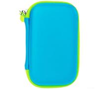 Custodia rigida portatile in EVA per power bank, con tasca in rete e fasce elastiche compatibile con modelli Baseus e Romoss, antiurto, da viaggio, colore nero (blu)