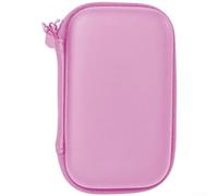 Custodia rigida portatile in EVA per power bank, con tasca in rete e fasce elastiche, compatibile con modelli Baseus e Romoss, antiurto, da viaggio, colore nero (rosa)