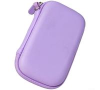 Custodia rigida portatile in EVA per power bank, con tasca in rete ed elastici, compatibile con modelli Baseus e Romoss, antiurto, da viaggio, colore nero (viola)