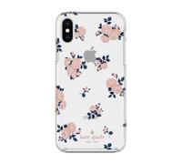 Custodia rigida protettiva Kate Spade New York (1 pezzo Comold) compatibile con Apple iPhone X e XS - Rosa Happy Rose/Blu navy