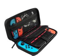 Custodia rigida protettiva per Switch OLED, con design esclusivo della cerniera, porta carte di gioco per viaggi e conservazione domestica.