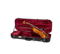 Custodia rigida rettangolare in ABS per violino 4/4 | Interno in velluto, serratura di sicurezza, supporti per archetti, spallacci zaino - Nero