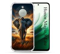 Custodia rinforzata per Honor Magic 8 Lite 5G Animal Elephant Savane