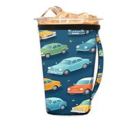 Custodia riutilizzabile per caffè ghiacciato con manico, in neoprene isolato, per bevande fredde, tazza da caffè accogliente, adatta a tazze, bicchieri, tazze da 510-907 g (S)