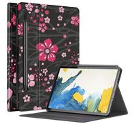 Custodia rosa con fiori di ciliegio per Samsung Galaxy Tab S9 Plus/S9 FE Plus 5G 12,4" Tablet 2023, angoli di visualizzazione multipli con supporto per penna S Auto Sleep/Wake per Galaxy Tab S9+