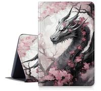 Custodia rosa Sakura Dragon per iPad Pro 13" M4 2024, custodia antiurto pieghevole regolabile in pelle PU con funzione sleep/wake automatica per iPad Pro M4 2024 da 13 pollici
