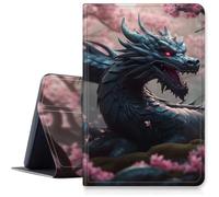 Custodia Sakura rosa drago per iPad Pro 13" M4 2024, custodia antiurto pieghevole regolabile in pelle PU con funzione sleep/wake automatica per iPad Pro M4 2024 da 13 pollici