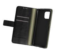 Custodia Samsung A22 5G Aspetto Granulato Portafoglio Supporto Video Nera