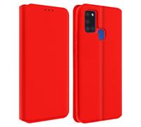 Custodia Galaxy A21s Portacarte Funzione Supporto Similpelle rosso