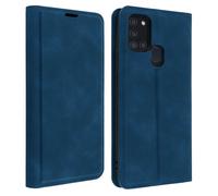 Custodia Samsung Galaxy A21s Soft Touch Portaschede Funzione Supporto blu