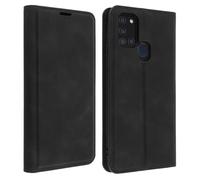 Custodia Samsung Galaxy A21s Soft Touch Portaschede Funzione Supporto Nero