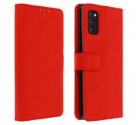 Custodia Samsung Galaxy A41 Portafoglio Supporto Video Cover Soft Touch rosso