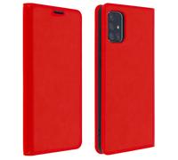 Avizar Custodia Samsung Galaxy A51 Pelle Portafoglio con Funzione Stand - Rosso