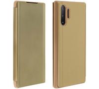 Custodia Samsung Galaxy Note 10 Plus Sportellino traslucido Stand Video Oro