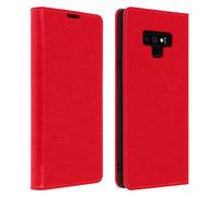 Custodia Samsung Galaxy Note 9 in Similpelle Portafoglio e Supporto Rosso