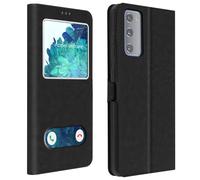 Custodia Samsung Galaxy S20 FE Doppia Finestra Cover Silicone nero