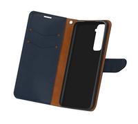 AVIZAR Litchi CUSTODIA per Samsung Galaxy S21, Blu notte