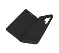 Custodia Samsung Galaxy S22 Ultra Portacarte Forcell Luna Book Gold Nera