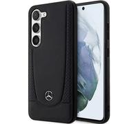 Custodia Samsung Galaxy S23 Plus Mercedes Vera Pelle Nero Stern Logo