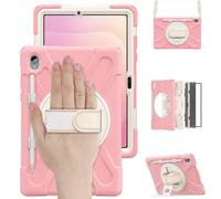 Custodia Samsung Galaxy Tab S11 11" X730 X736 X736B 2025, Resistente Antiurto PC Duro 360 Gradi Cavalletto Rotante e Tracolla, Silicone Protezione Cover per Famiglia/Bambino/Ufficio/Auto