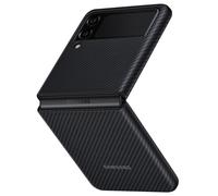 Samsung Aramid Cover Custodia in fibra aramidica per Samsung Galaxy Z Flip3 5G, Nero