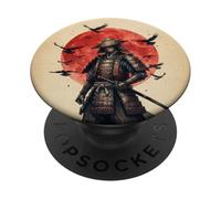 Custodia Samurai SHOGUN Red Sun per guerriero giapponese PopSockets PopGrip Adesivo