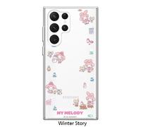 Custodia Sanrio Winter Story Clear Jelly per Galaxy S22 S21 S20 S10 Ultra Plu...