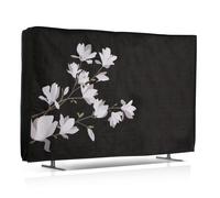 kwmobile Custodia per Schermo Compatibile con 32" TV - Copri Schermo Televisore - Copertura Antipolvere in Lino - Magnolie
