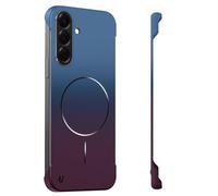 Custodia senza cornice per Samsung Galaxy A56, con gradiente, compatibile con Mag-Safe Magnet Wireless [sensazione originale senza bordo] Slim Gradiente di colore (blu)