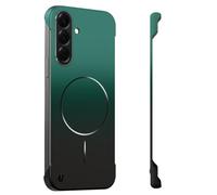 Custodia senza cornice per Samsung Galaxy A56, con gradiente, compatibile con Mag-Safe Magnet Wireless [sensazione originale senza bordo] Slim Gradiente di colore verde