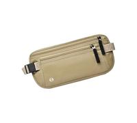 Custodia sicura a scomparsa con tecnologia di schermatura, design dimagrante, portafoglio da viaggio per il trasporto quotidiano e viaggi avventurosi, cintura antifurto da viaggio, cachi