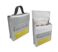 Custodia sicura per riporre e ricaricare batterie ai polimeri di litio con materiale resistente al fuoco, progettata per proteggere le batterie del telecomando dai danni (155 x 155 x 50 mm)