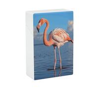 Custodia Sigaretta Portatile Impermeabile Scatola di Plastica Dimensioni Regolari Tasca Sigaretta Box Holder Fenicottero in Acqua Ripple Flip Custodia Aperta per Uomini Donne