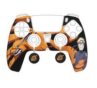 Custodia silicone Konix Naruto DualSense PS5 Nero Grigio Arancione