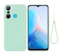 Custodia Silicone Liquido Premium per Infinix Hot 20i Cover Morbida Braccialetto Custodia Ultra Sottile Caso Protettiva Copertura Bumper Antiurto Antigraffio Funzione Custodia per InfinixHot 20i,Verde