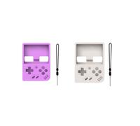 Custodia Skin per Console di Gioco MIYOO Cover Protettiva In Silicone, con Antiscivolo e Cordino Viola e Bianca Crema