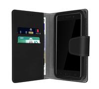 Custodia Smartphone 5.5' a 6.0' Universale Portafoglio Nero Slide Cover