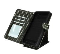 Custodia Smartphone Universale Portafoglio Nera M Supporto + Specchio