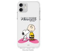 Custodia Snoopy Heart Clear Jelly per Galaxy S22 S21 S20 S10 Ultra Plus...