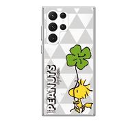 Custodia Snoopy Run Pattern Clear Jelly per Galaxy S22 S21 S20 S10 Ultra Plus...