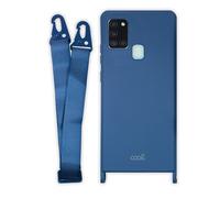 Custodia sospesa blu per Samsung Galaxy A21s